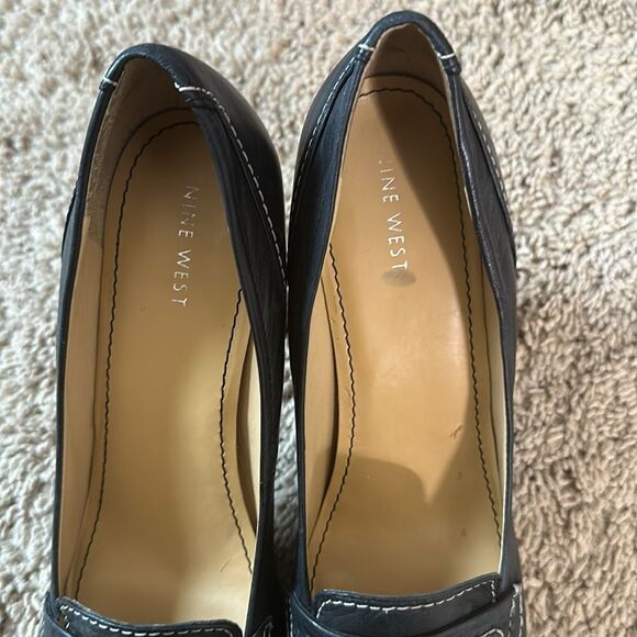 Nine West Black Closed Toe High Heel Size 9.5 - Picture 6 of 8